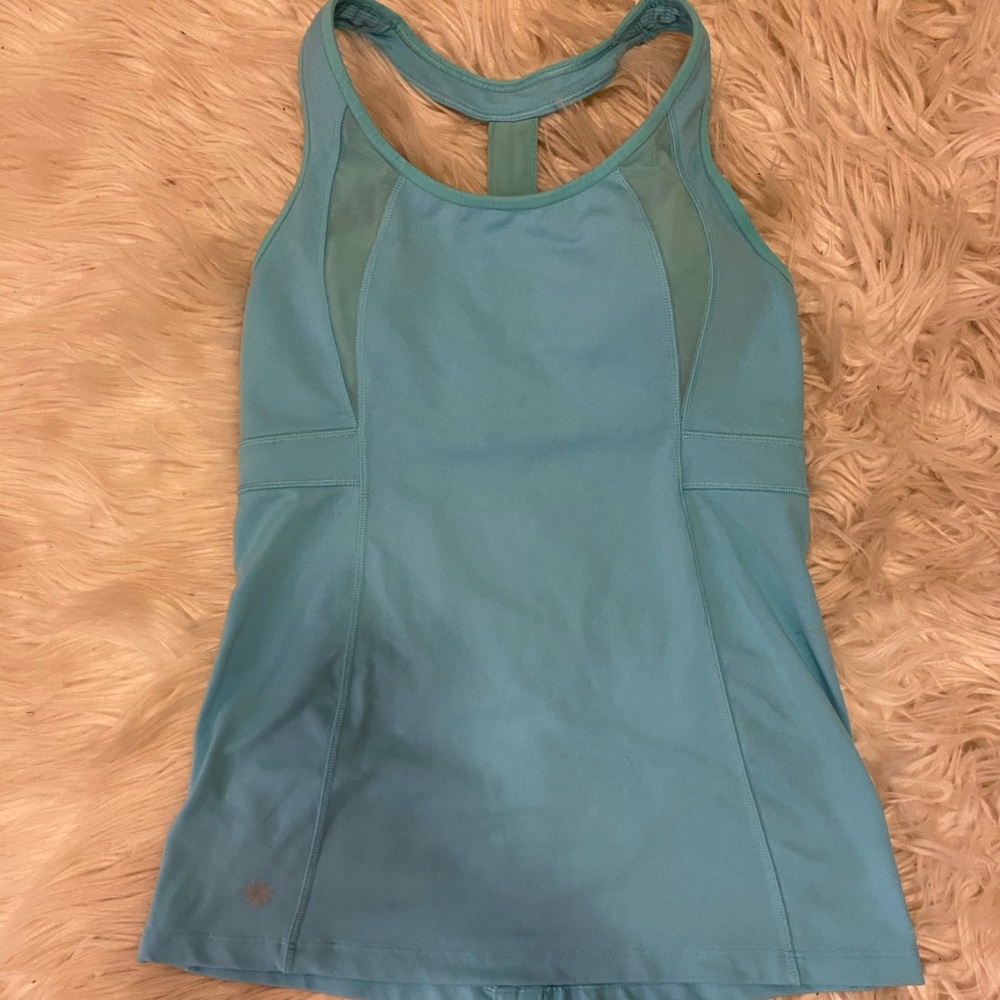 Athleta Support Top with Shelf Bra and Cups (Blue)